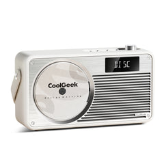CoolGeek VS-02: 3-in-1 Multifunctional Vertical CD Player（Pure Cream White）