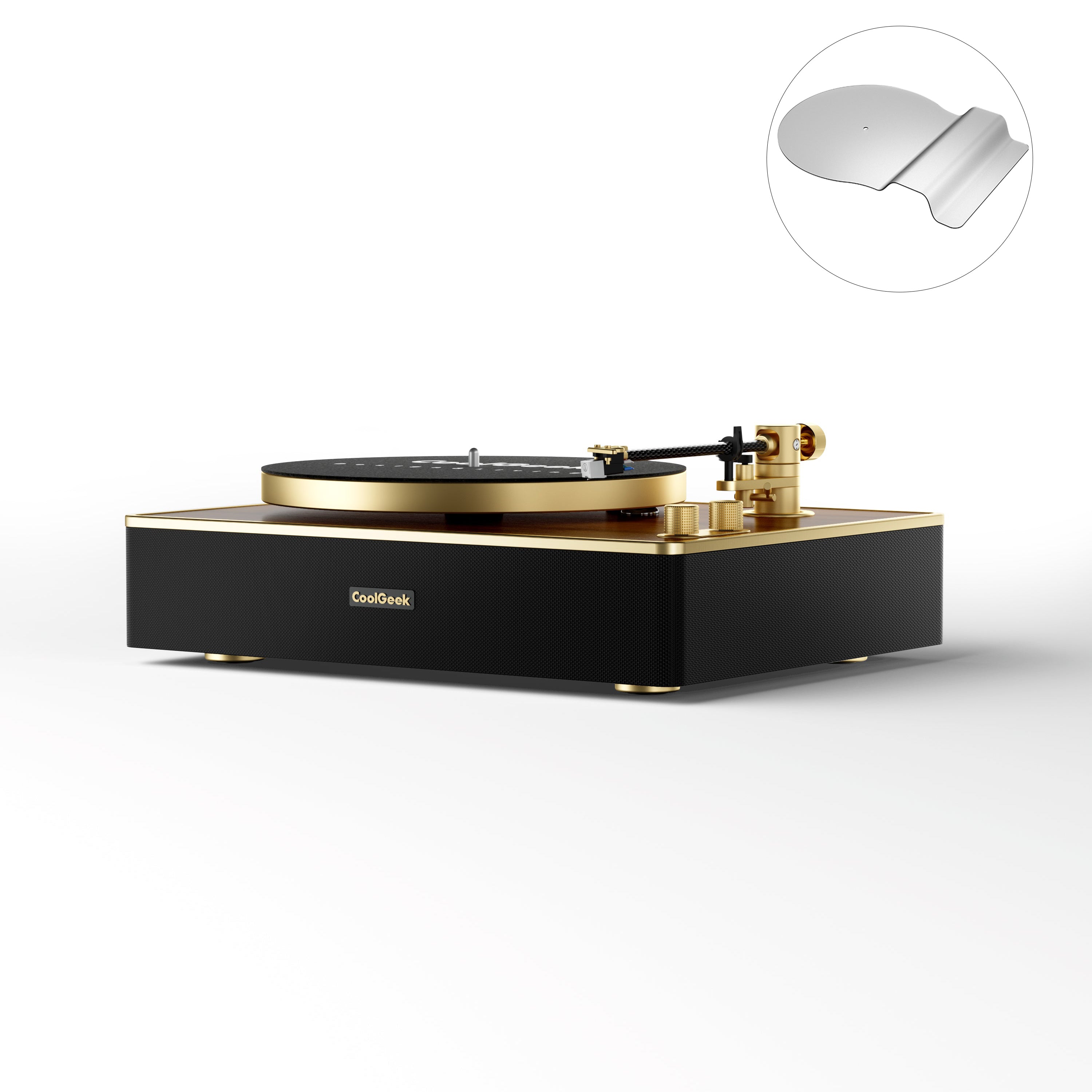 CoolGeek CS-01 Bluetooth Turntable &amp; Vinyl Record Player with Speaker