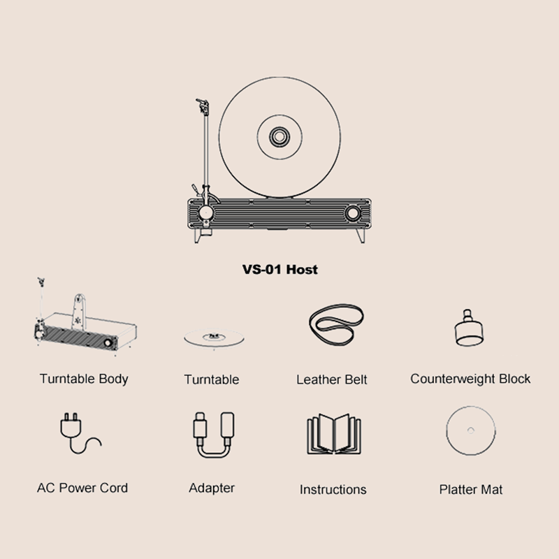 CoolGeek VS-01 der Bluetooth-Vinyl-Plattenspieler